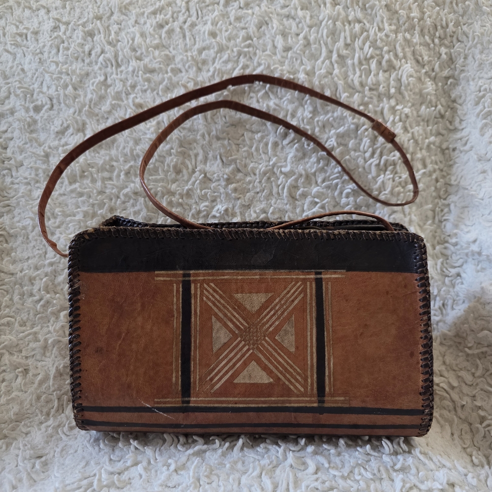 Handcrafted Tan Leather Crossbody Bag